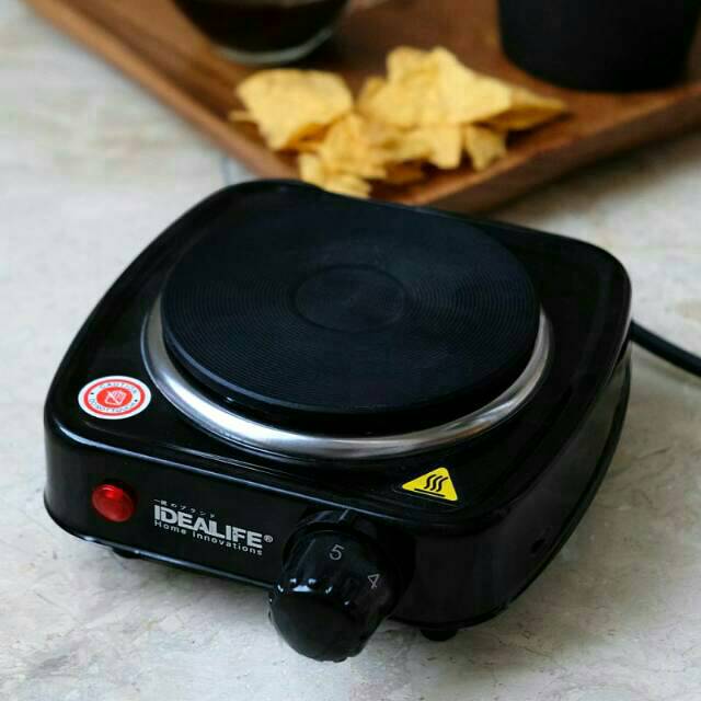 IDEALIFE IL-401S Kompor Listrik 1 Tungku IL 401S Masak Elektrik Kecil  Electric Stove Pemanas Mini peralatan perlengkapan goreng garansi resmi