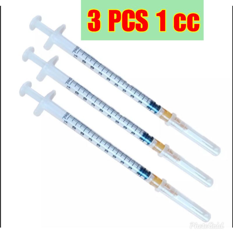 suntikan kecil 1 cc ml syringe spuit jarum suntik kucing ayam kelinci