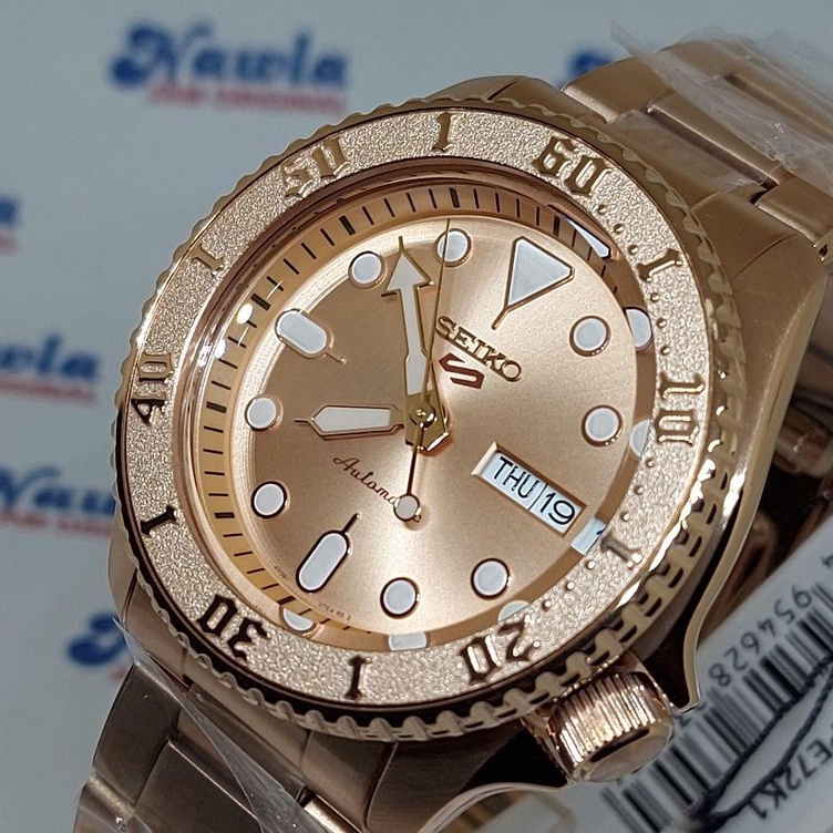 Seiko 5 Sports SRPE72K1 Automatic Rose Gold - Jam Tangan Pria SRPE72