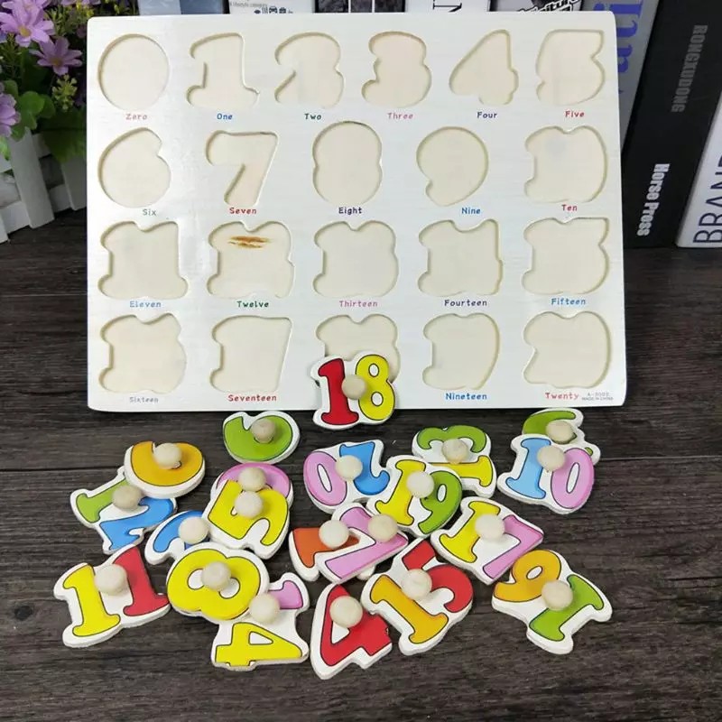 MAINANKEI MAINAN EDUKASI PUZZLE PAPAN KAYU PUZZLE HURUF PUZZLE ANGKA