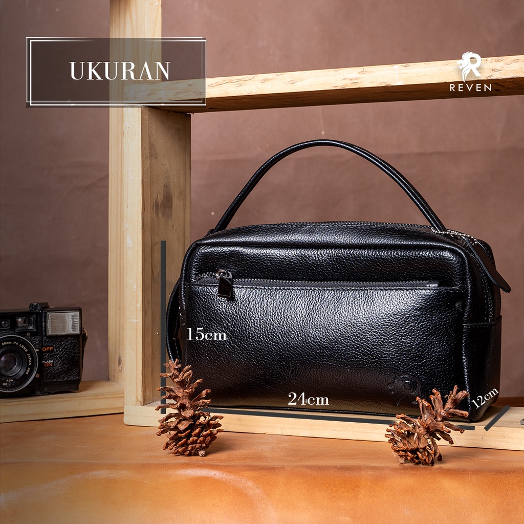 Tas Clutch Pria Full 100% Kulit Asli EXECUTIVE POUCH BAG Fashion Cowok Pria Branded Original Premium