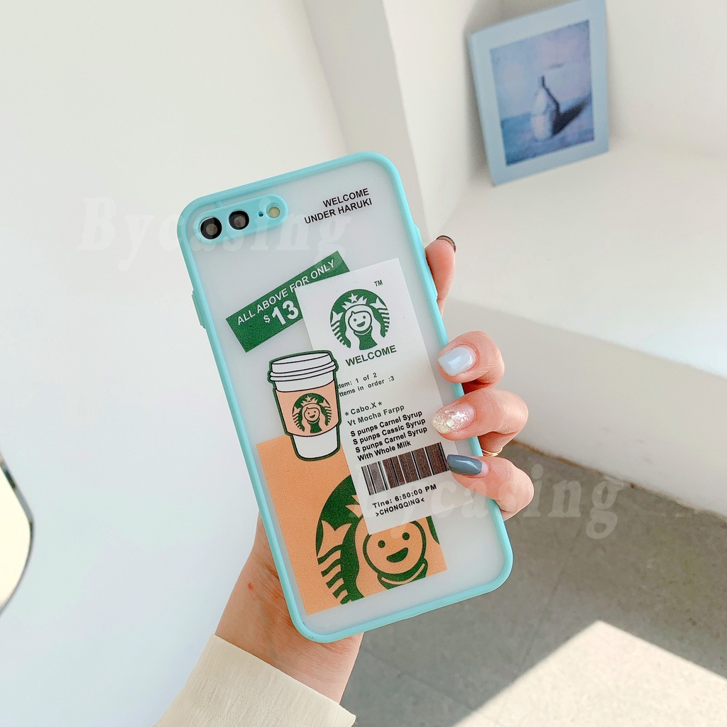 Casing Redmi 10 Note 10 Pro Redmi 9T 9A 9C Note 9S 9 Pro Note 8 Note7 Xiaomi Poco X3 Pro M3 Cute Cartioon INS Creative Starbucks Pattern Matte Case