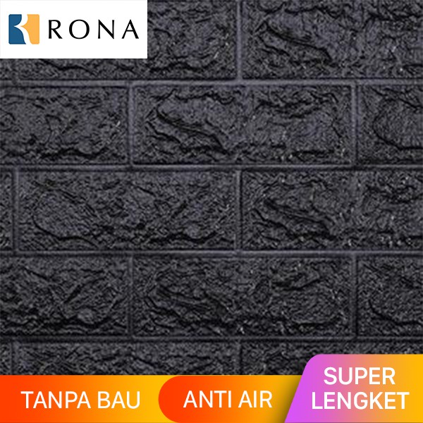 70CMx38CMx3MM Wallpaper Stiker Dinding 3D Foam Dekorasi Dinding Wallfoam Timbul Anti Air RONA ZT3206