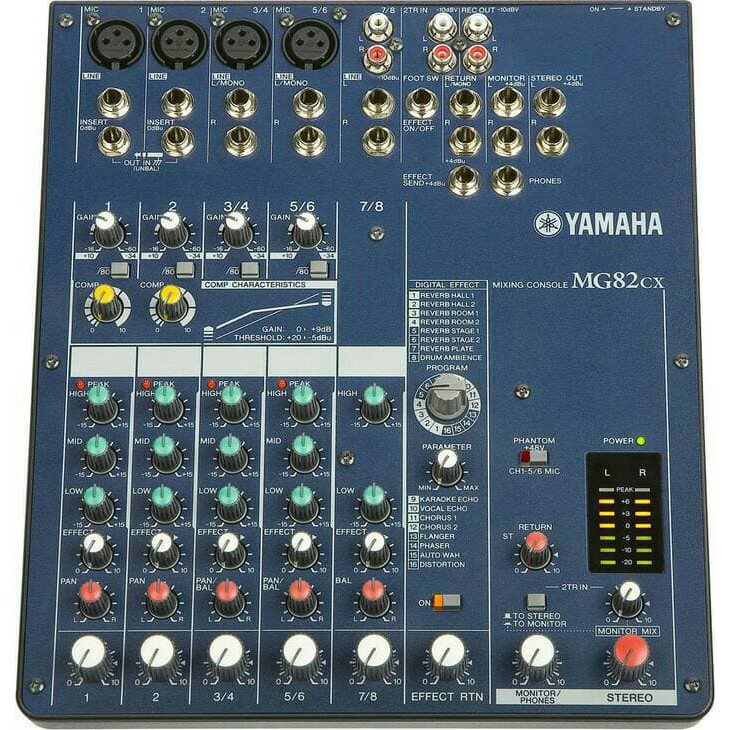 mixer audio yamaha 8channel mg82cx baru