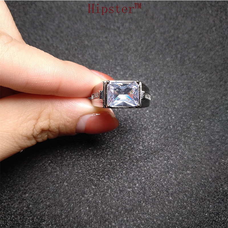 Hot Sale Luxury Domineering Inlaid Sapphire Adjustable Ring