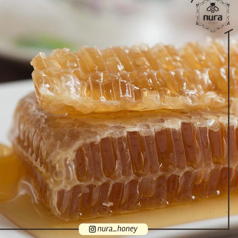 

(B-EQQ (♥☞ Sarang Madu Melifera / Nura Honeycomb 250gr / Madu Asli Murni Mentah //amanah