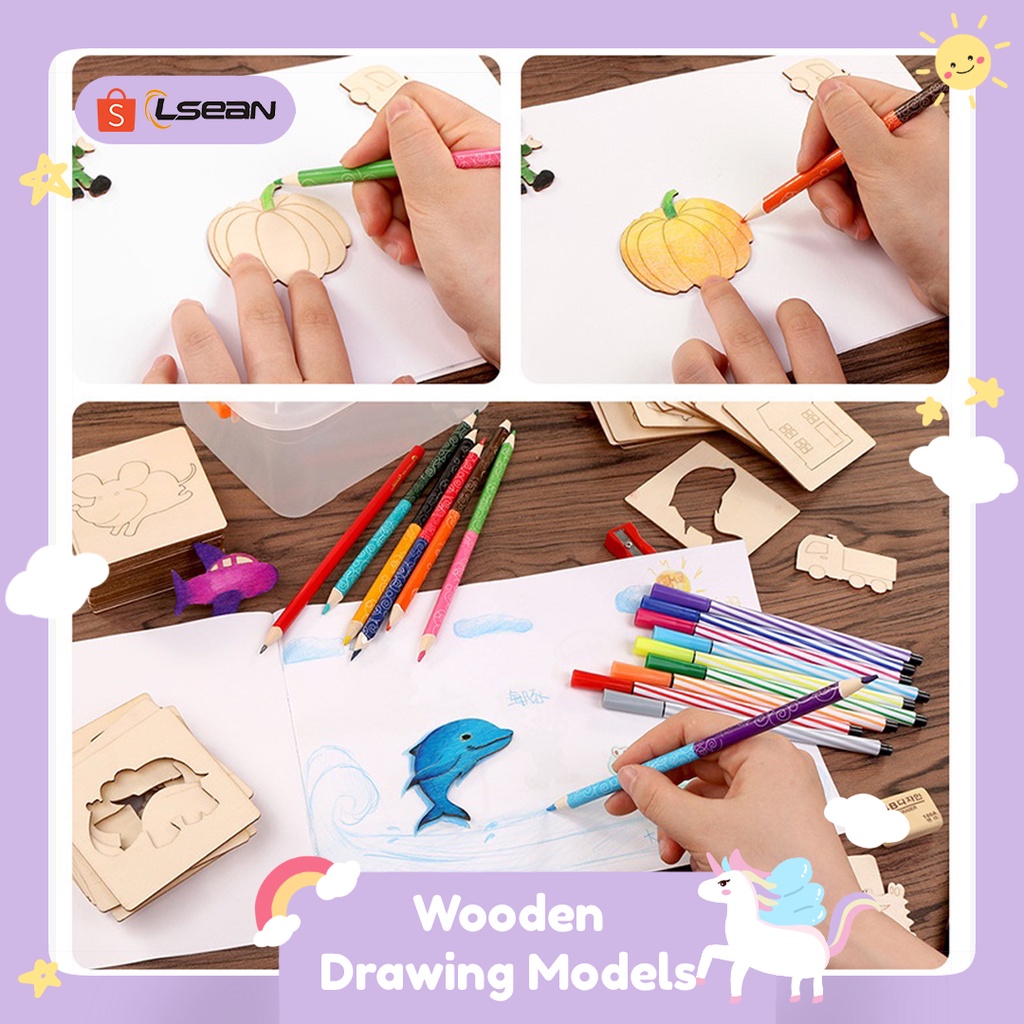 PAINTING PACKAGE COLORING | WOODEN DRAWING MODELS