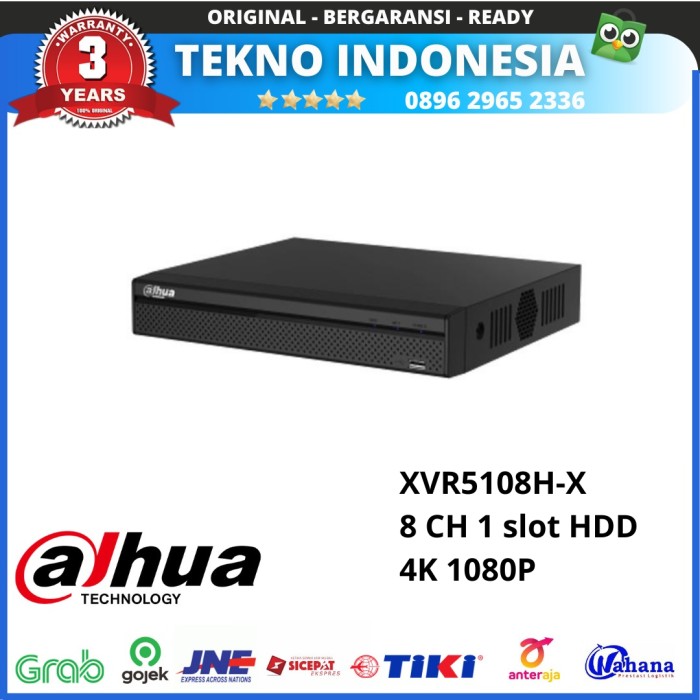 DAHUA XVR5108H-X 8ch XVR DVR 8 channel resolusi display 4K