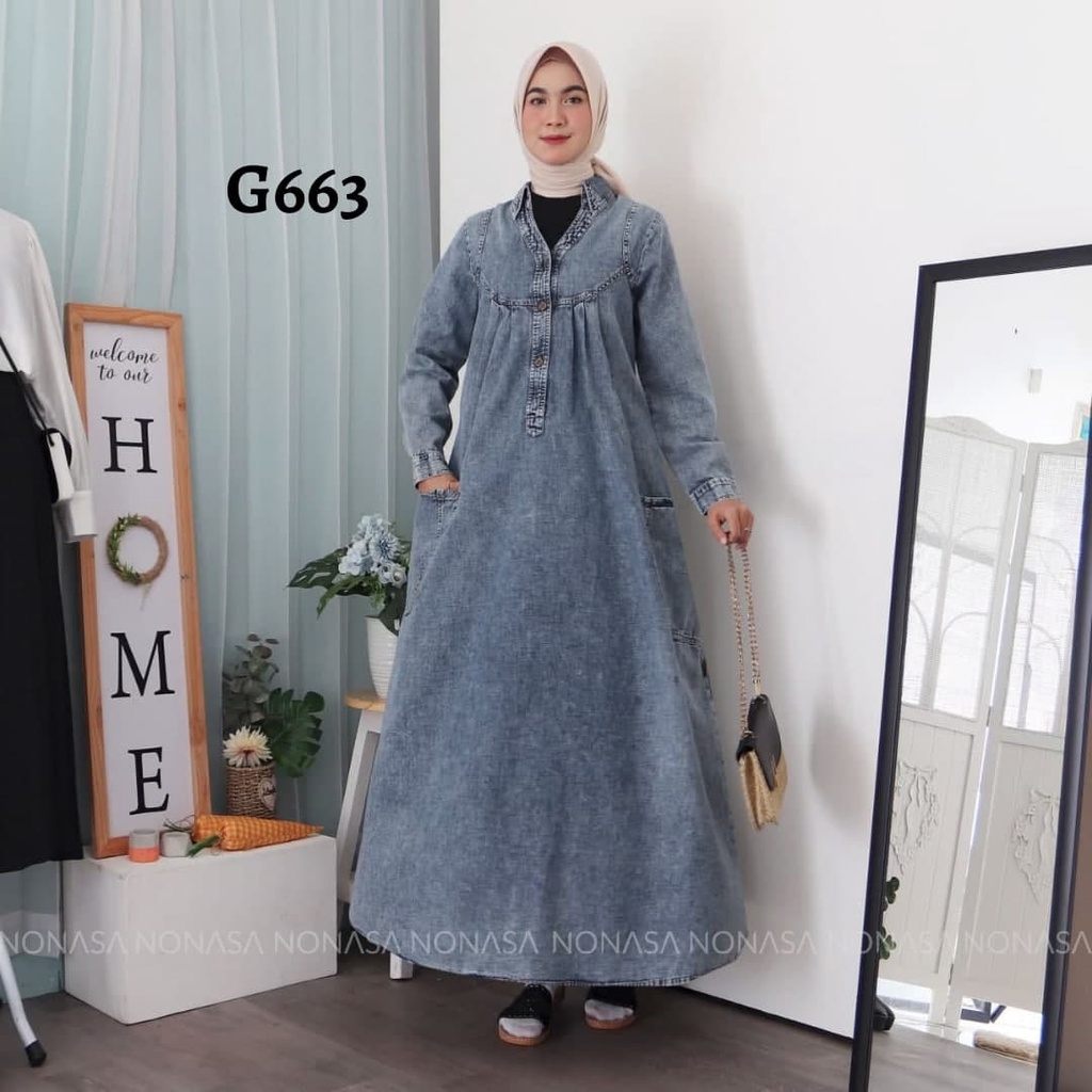 Gamis Jeans Snow Keisha Dress G663