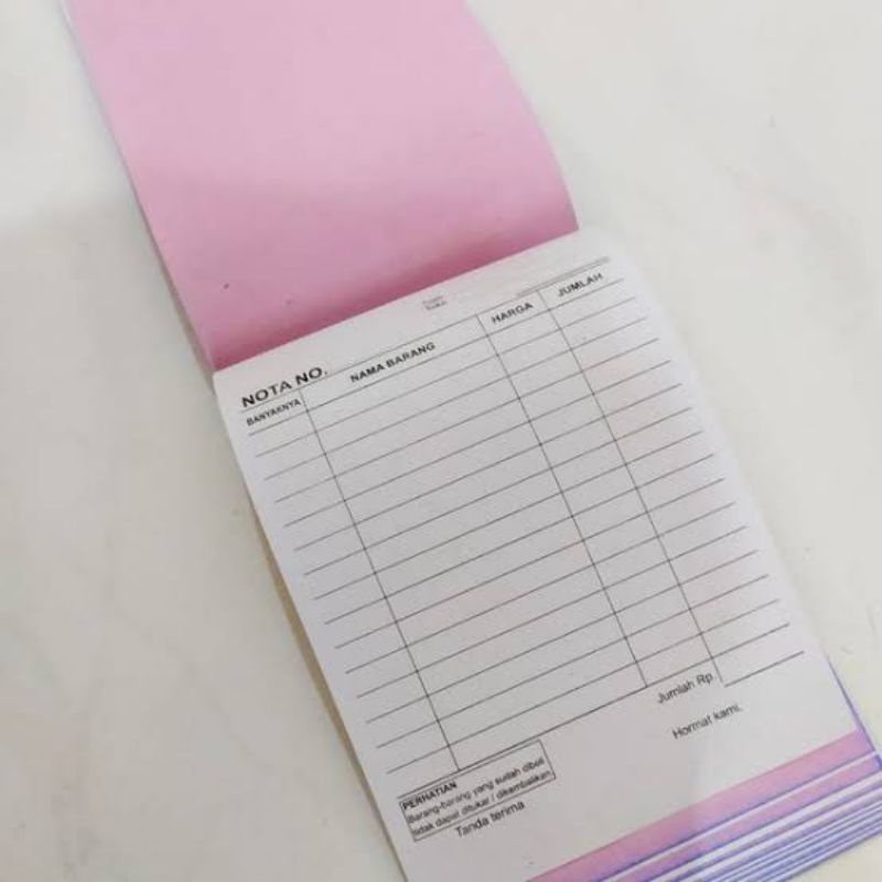 

nota ncr 1/4 isi 50 lembar (putih 25 ,merah 25)