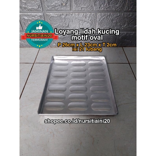 Loyang kue lidah kucing anti lengket cetakan lidah kucing isi 21