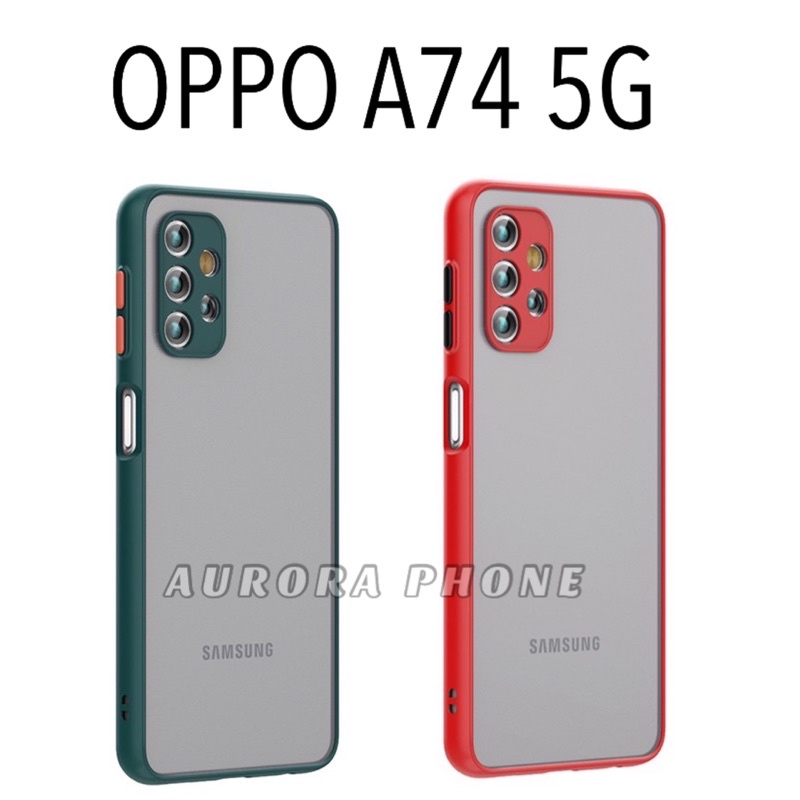 Soft Case Oppo A74 5G Frosted Camera Protection Dove Full Camera Frosted Oppo A74 5G Softcase Oppo A