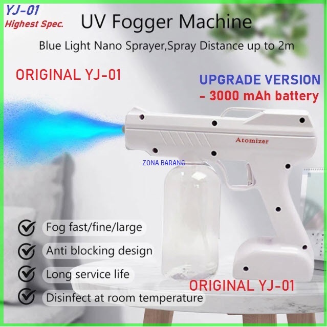 Original YJ-01 Spray Gun Disinfectant Wireless Atomization  Sterelisasi 3000 mAh baterai