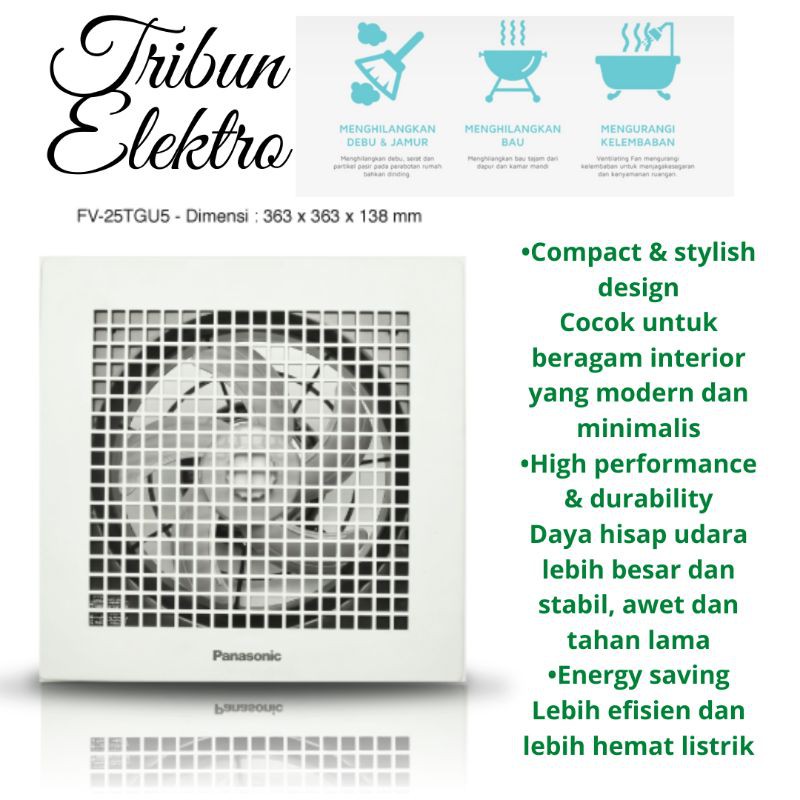 Exhaust Fan Heksos Dinding Atap Panasonic