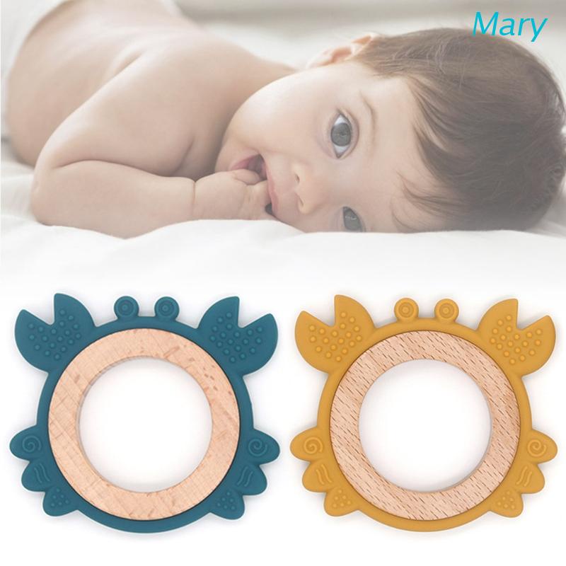 Mary Mainan Teether Bentuk Kartun Kepiting Bahan Silikon Food Grade Untuk Bayi