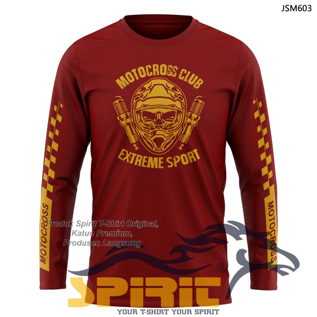 MOTOCROSS CLUB TShirt-KAOS DISTRO PRIA EXTREME SPORT  LENGAN PANJANG MOTOR TRAIL 100%Catton