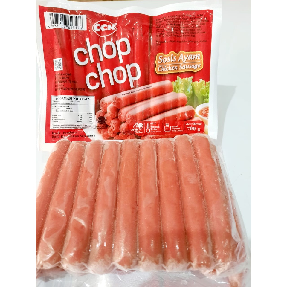 

Sosis ayam short Chop chop 700gr isi 30's