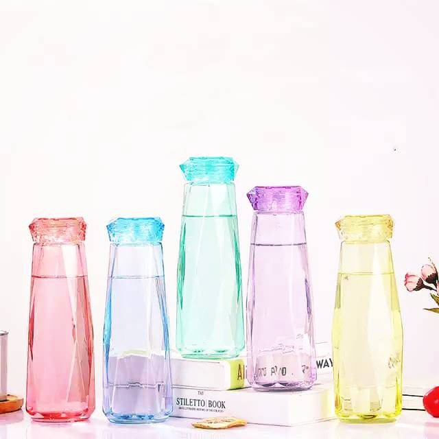 Botol Kaca Diamond Crystal | Botol Minum Tumbler Botol Kaca Kristal [PM]