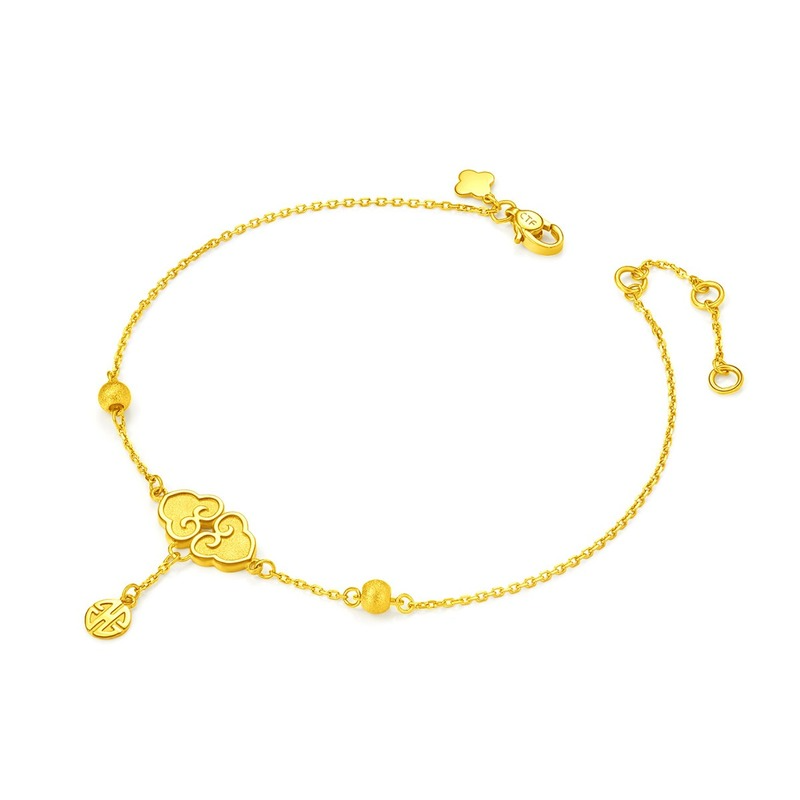 [Ready Stock]Fashion Gold-Plated Cloud Bracelet Simple Gold Bracelet