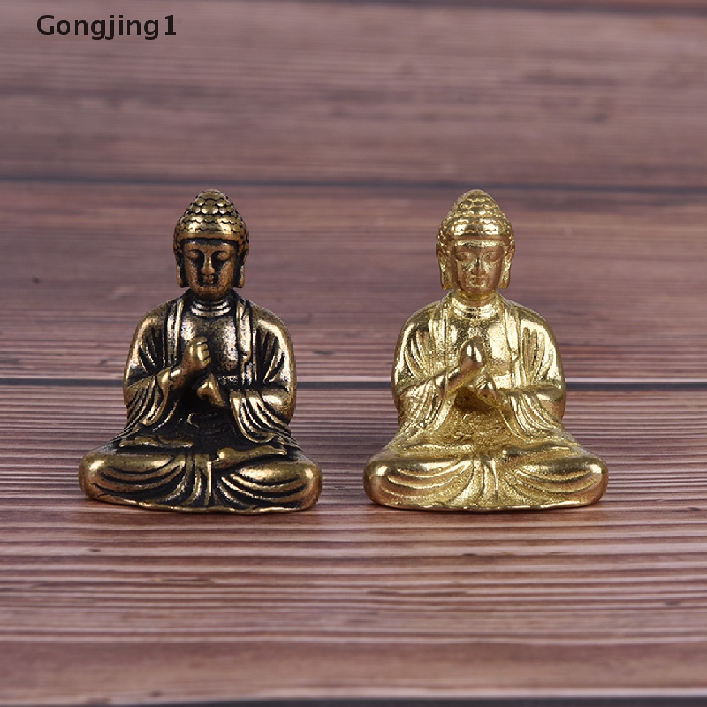 Gongjing1 Patung Buddha Thailand Mini 2 Warna Untuk Dekorasi Rumah