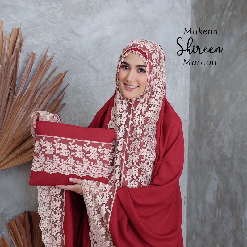 MUKENA SHIREEN MEWAH SIZE JUMBO BAHAN RAYON ADEM