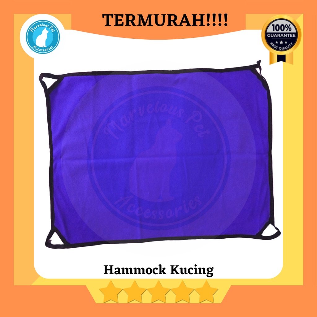 Tempat tidur Ayunan kucing gantung / cat hammock / ayunan kandang kucing-Biru Pepsi