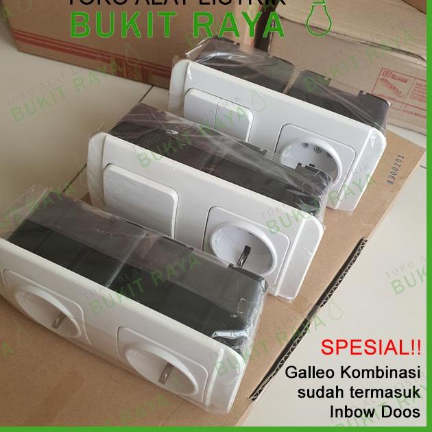 ✬ G26262 Broco Galleo Double Saklar Seri 2 Gang ✲