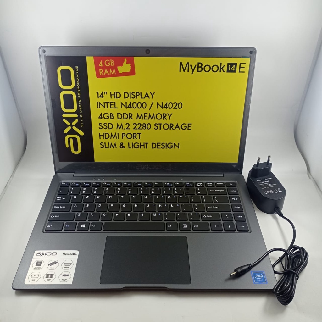 LAPTOP AXIOO 14INCH/14&quot; MYBOOK 14F/14E 4GB/M2 128GB GARANSI RESMI AXIOO + TAS LAPTOP