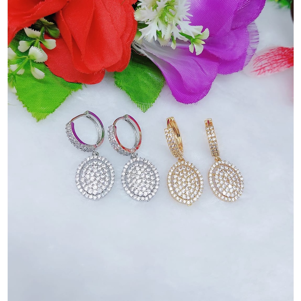 Anting xuping mata full lapis emas  perhiasan fashion 0482-0484