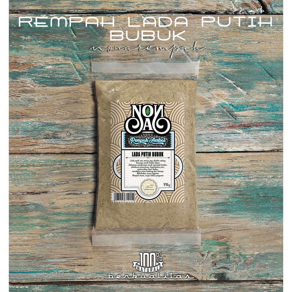 

Lada Putih Bubuk 75 Gram | White Pepper | Rempah Natural Alami Murni