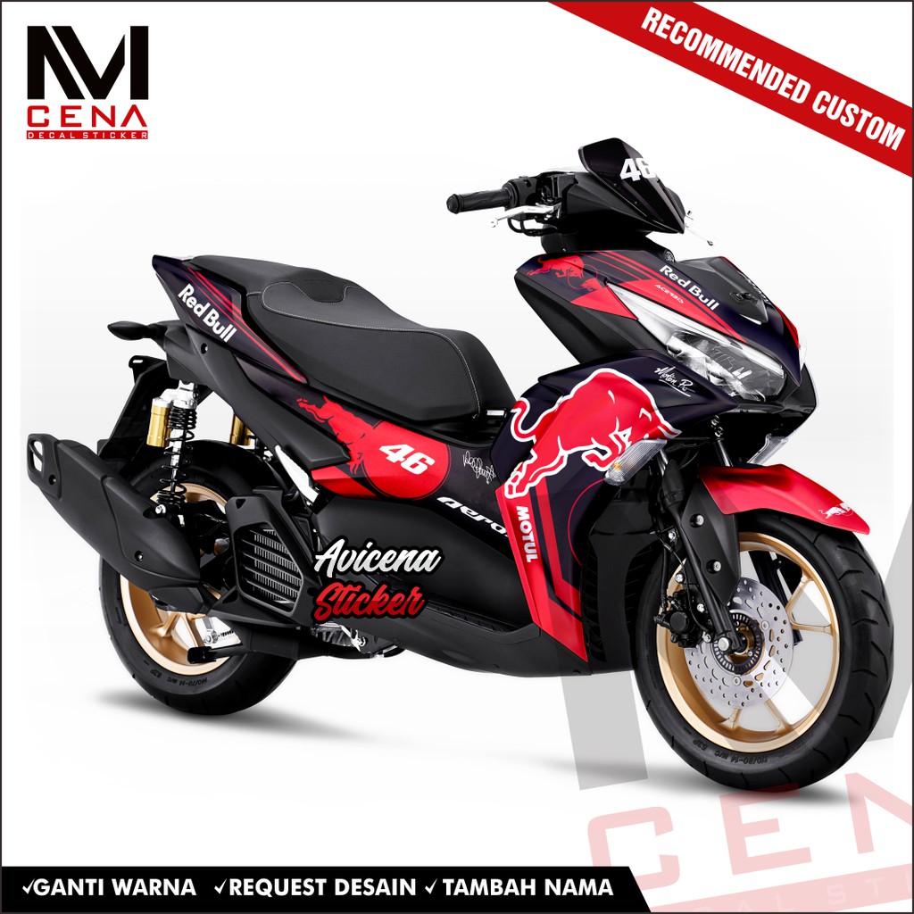 Sticker Decal Aerox Connected 2021 Decal Sticker Aerox 2021 Dekal Aerox B Bull