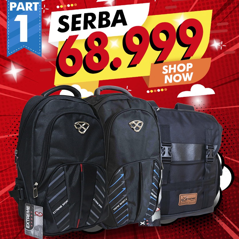 PROMO SERBA 68.999 Tas Ransel Laptop Pria Sekolah Kuliah Kerja Tebal Backpack Punggung SMP SMA Tebal