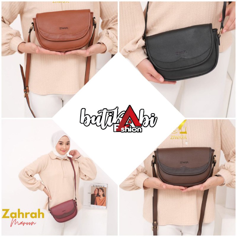 TAS SELEMPANG WANITA ZAHRAH ORIGINAL BY ZIWAFA OFFICIAL SLINGBAG SLING BAG TALI PANJANG SHOULDER BAH