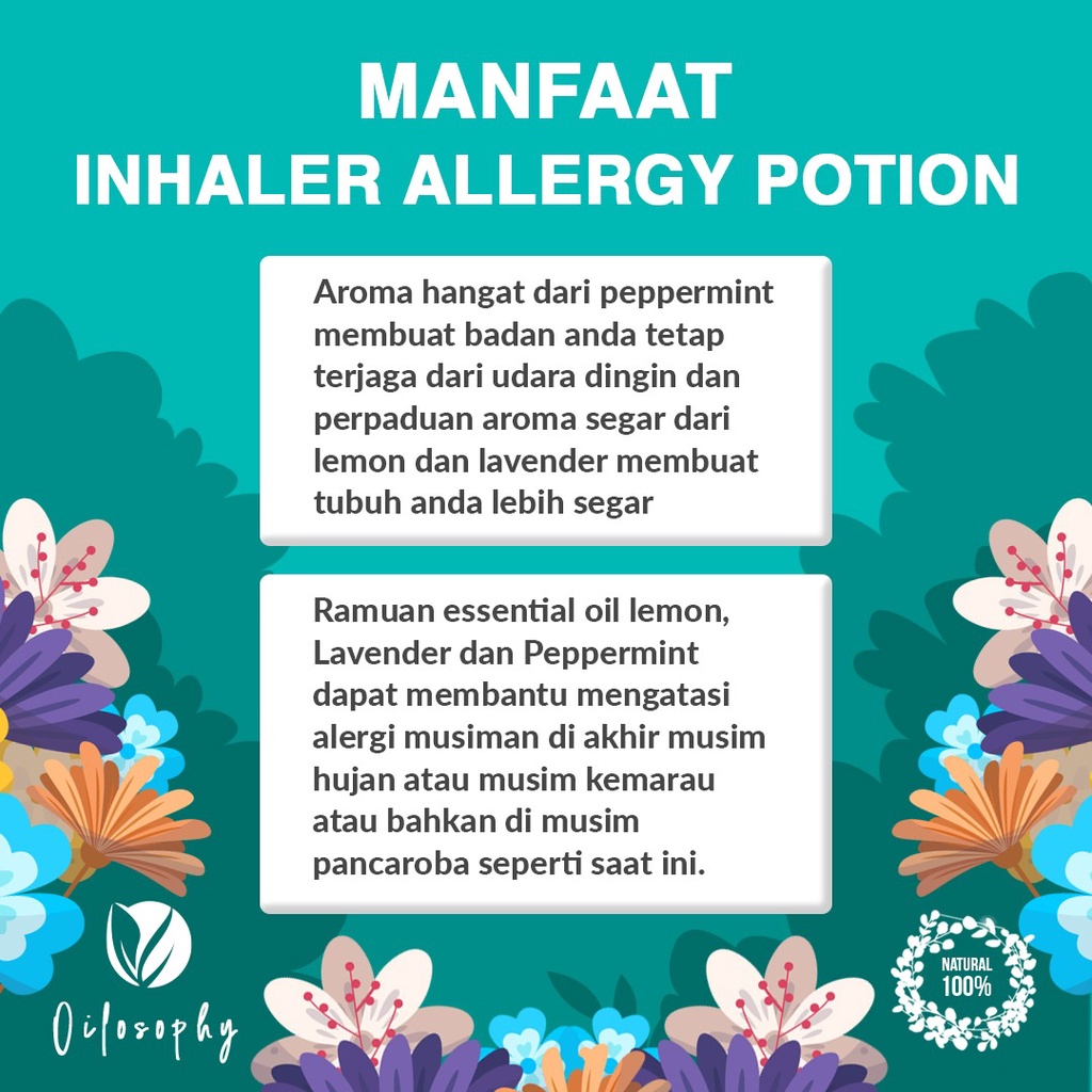 ESSENTIAL OIL INHALER INHELER ALERGI HIDUNG DINGIN | BATUK PILEK | ALAMI HERBAL | ALLERGY RELIEF