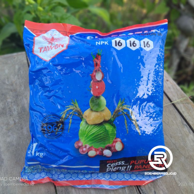 1Kg Pupuk NPK Mutiara 16-16-16 Cap Tawon