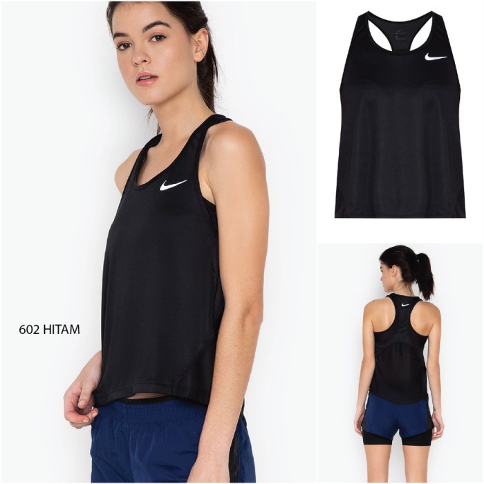 Kaos Tank Top Wanita Yoga Gym TankTOP OlahRaga Fitness Nike Miler Tank