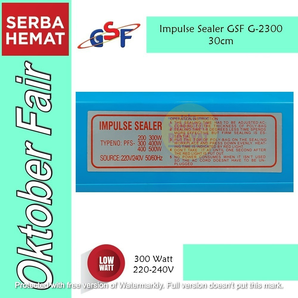 RML1147D Impulse Sealer GSF G-2300 30cm