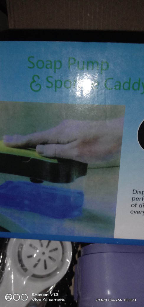 Dispenser Sabun & Holder Spons Cuci Piring 2in1 Free Sponge