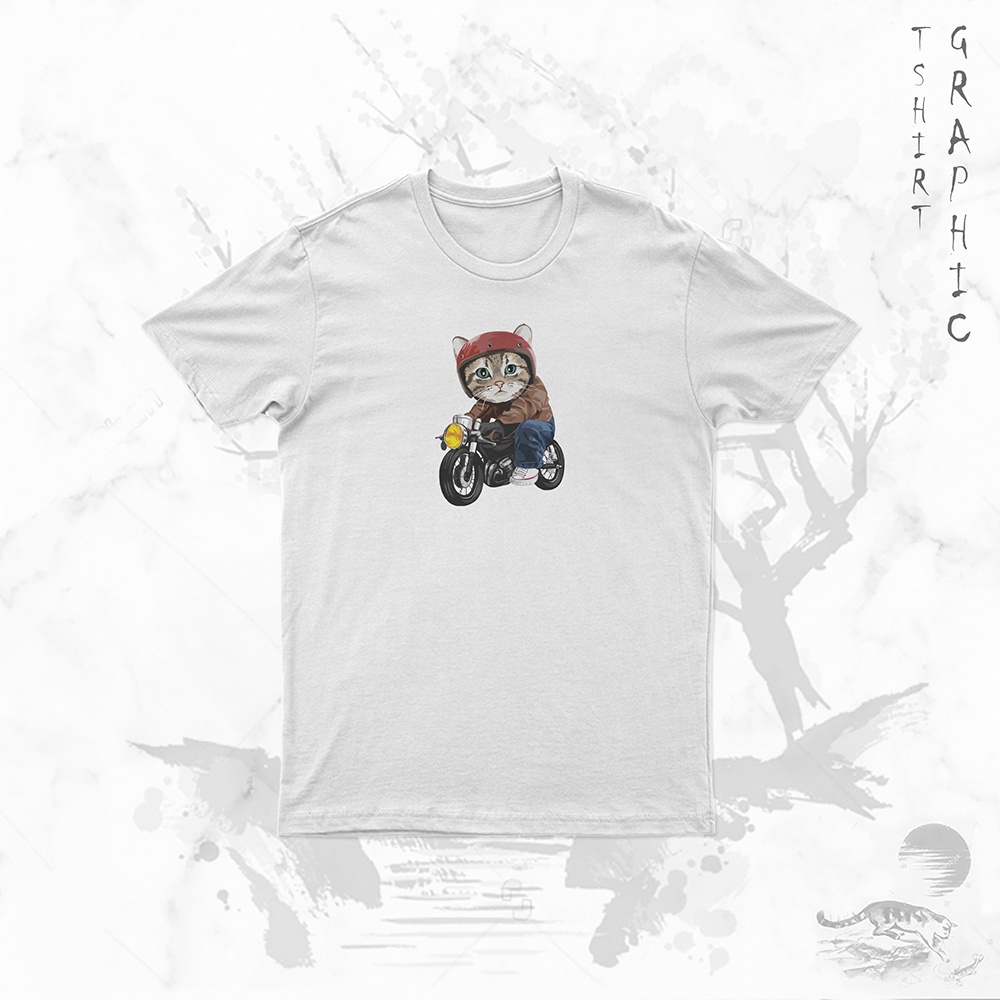 Kaos Kucing Imut Gemoy Baju Pria dan Wanita Lucu Distro | Custom Tulisan Distro Hitam Putih Terbaru 