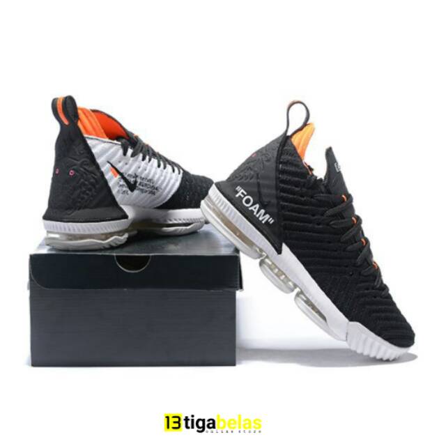 lebron 16 black orange