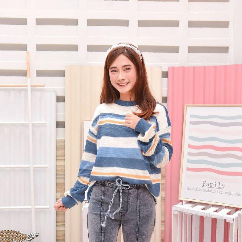 zelline official atasa rajut polly sweater bahan tebal