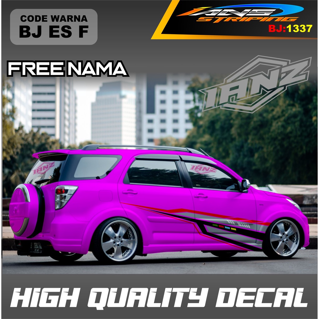 STIKER MOBIL TOYOTA RUSH TERIOS / STIKER MOBIL RACING TERBARU / DECAL STIKER MOBIL AVANZA XENIA INNOVA