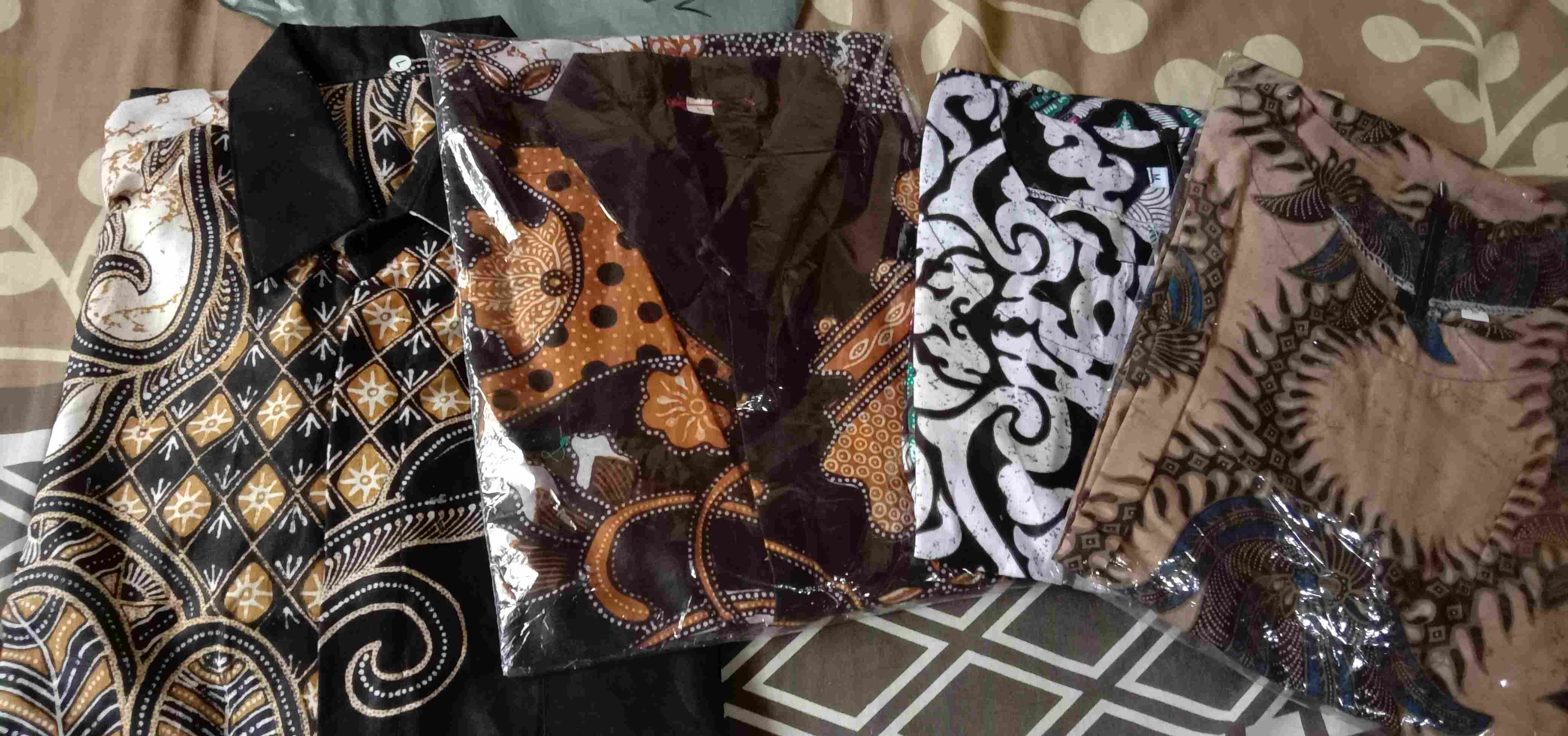 Terlaris Kemeja Batik Lengan Pendek Hrb030 Modern Halus Tulis Gus Azmi Syubbanul Wathon Seragam 5l