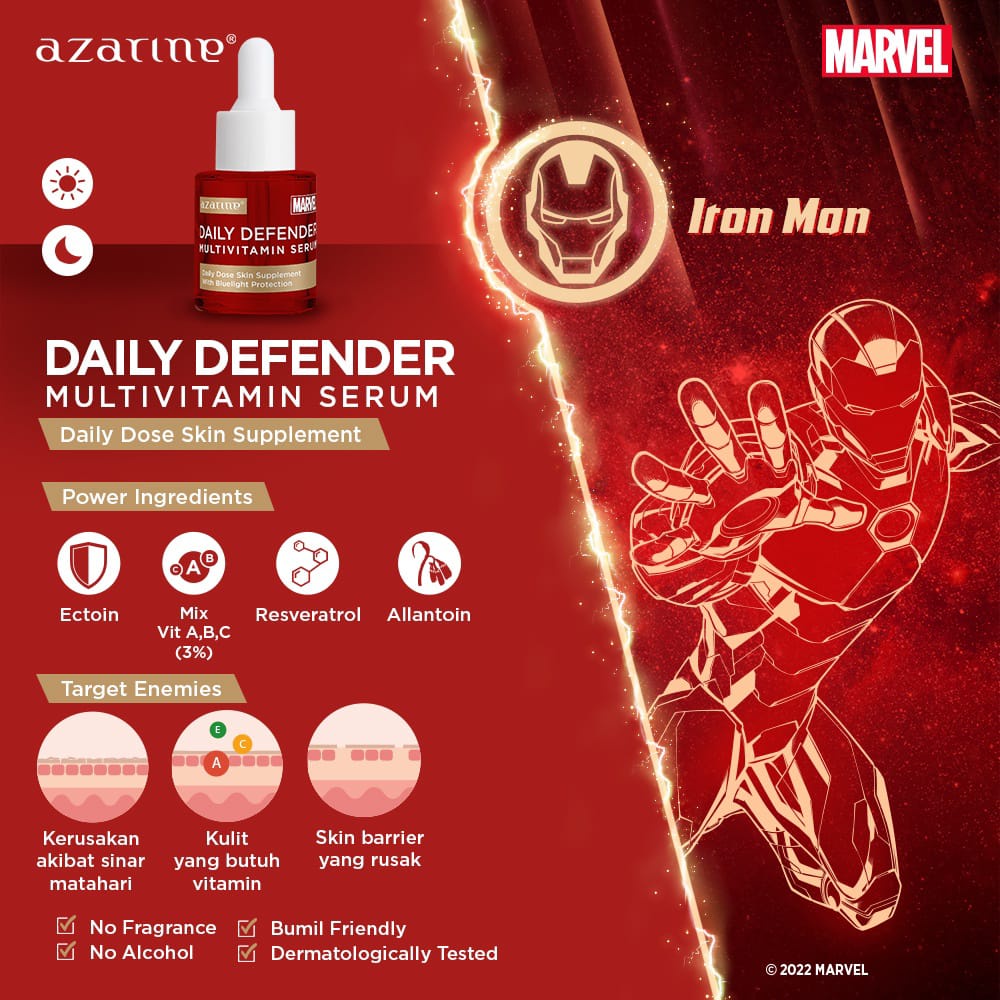 Azarine x Marvel Daily Defender Multivitamin Serum 20ml