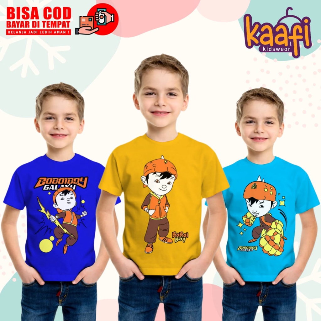 Kaos Boboiboy Anak / Baju Anak Boboiboy / Baju Boboiboy Anak