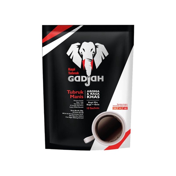 

kopi tubruk gadjah 10 sachets