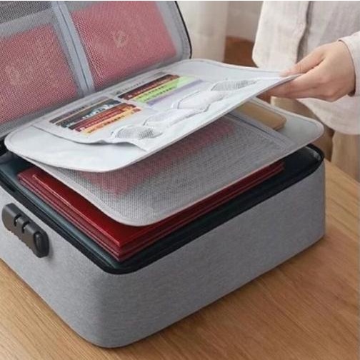 

Tas Dokumen Tempat Penyimpanan File Pasport Travel Bag Storage Box - Navy