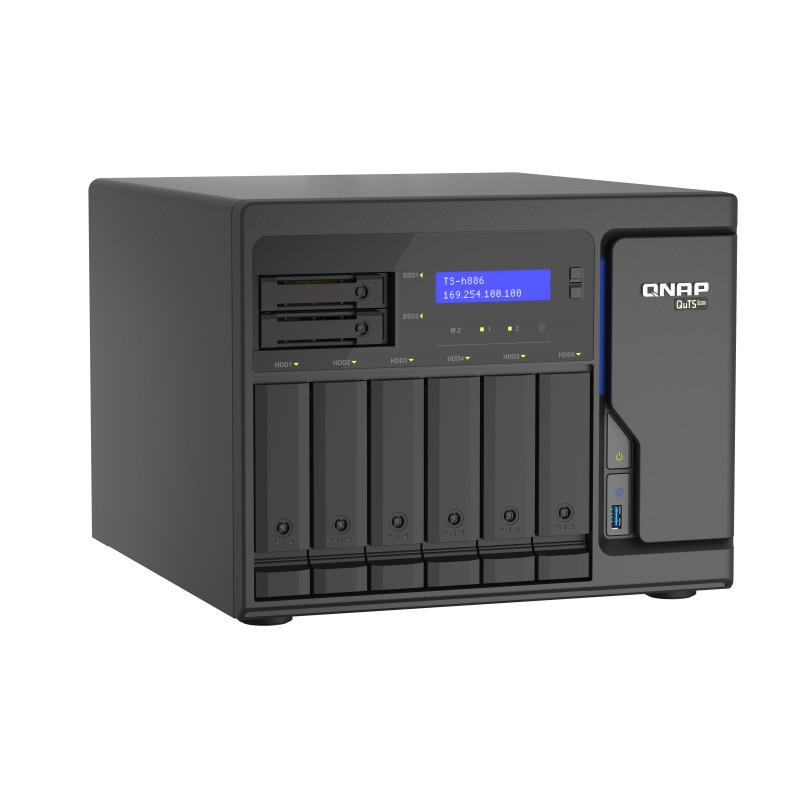 QNAP TS-h886-D1622-16G 8-BAY NAS 16GB RAM SERVER STORAGE CLOUD TS-h886