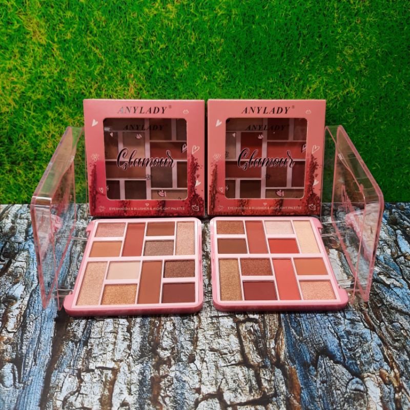 EYESHADOW BLUSHER &amp; HIGHLIGHTER ANYLADY GLAMOUR