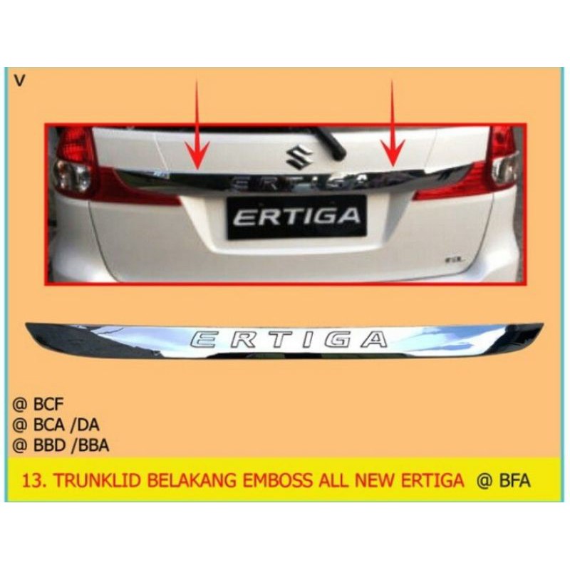 Trunklid Belakang Suzuki Ertiga 2016 - 2017
